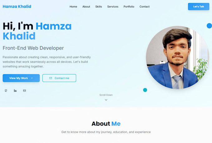 create frontend of your website